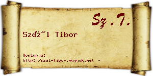 Szél Tibor névjegykártya