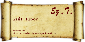 Szél Tibor névjegykártya