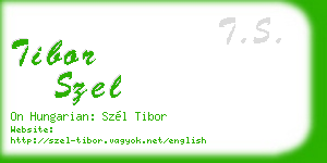 tibor szel business card