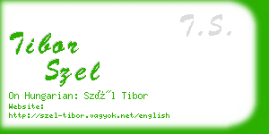 tibor szel business card